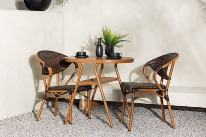 Elyon Garten Loungeset Braun – 3‑teiliges Set mit Tisch