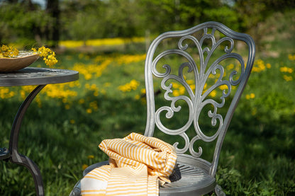 Elyra Loungeset 3‑teilig Gartenmöbel Weiß Stühle Tisch Set