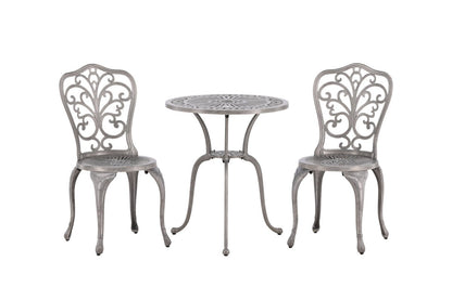Elyra Loungeset 3‑teilig Gartenmöbel Weiß Stühle Tisch Set
