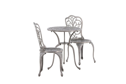 Elyra Loungeset 3‑teilig Gartenmöbel Weiß Stühle Tisch Set