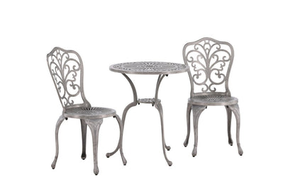 Elyra Loungeset 3‑teilig Gartenmöbel Weiß Stühle Tisch Set