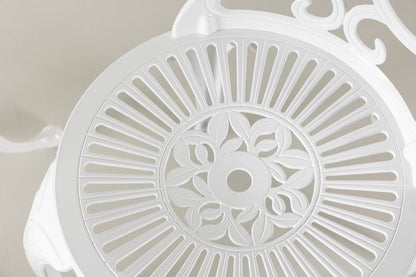 Elyra Loungeset 3‑teilig Gartenmöbel Weiß Stühle Tisch Set