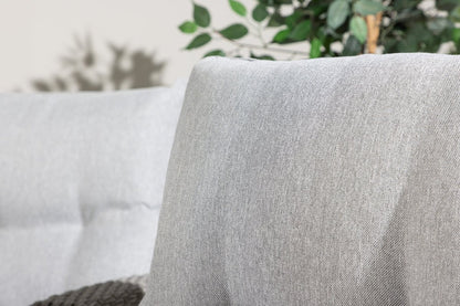 Garten Loungeset Henry – Mit Glasplatte & Sitzkissen