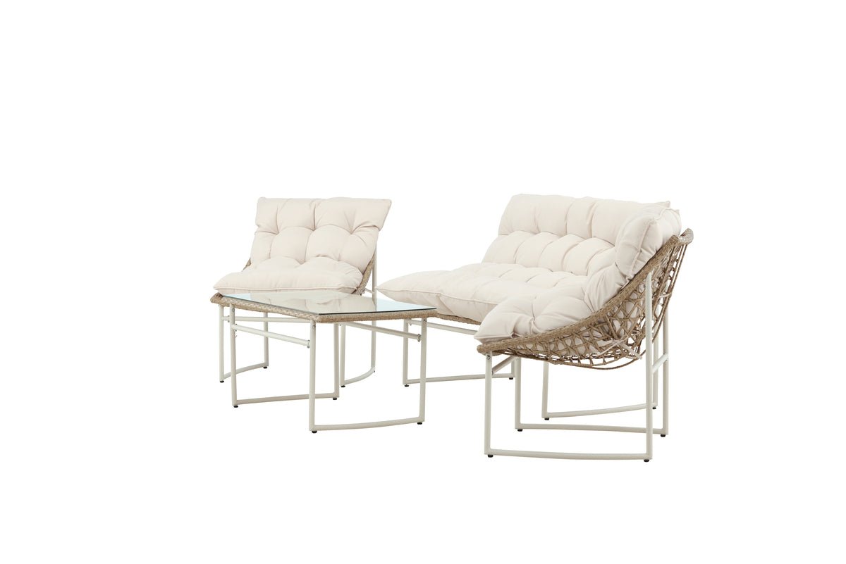 Luxusbetten24 Marvella Garten Outdoor‑Sofa‑Set 4‑teilig Beige