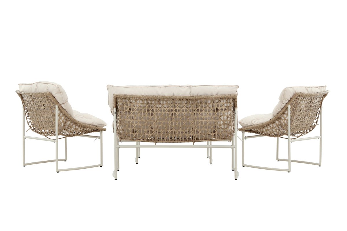 Luxusbetten24 Marvella Garten Outdoor‑Sofa‑Set 4‑teilig Beige