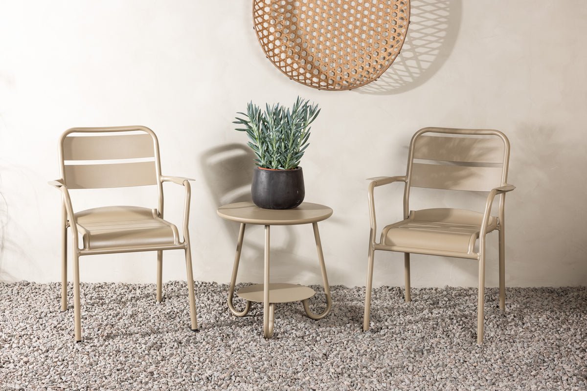Rivana Gartenloungeset 3‑teiliges Set in Beige