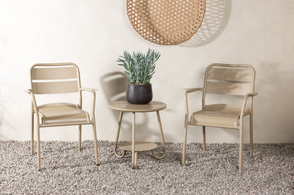 Rivana Gartenloungeset 3‑teiliges Set in Beige