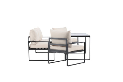 Luxusbetten24 Sovana Garten Loungeset 3‑Teilig für Außenbereich Komfort