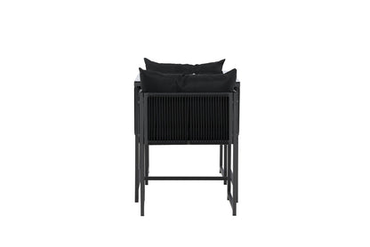 Garten Loungeset Velenzo – 3-Teiliges Set Mit 2 Stühlen In Schwarz