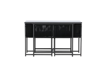 Garten Loungeset Velenzo – 3-Teiliges Set Mit 2 Stühlen In Schwarz