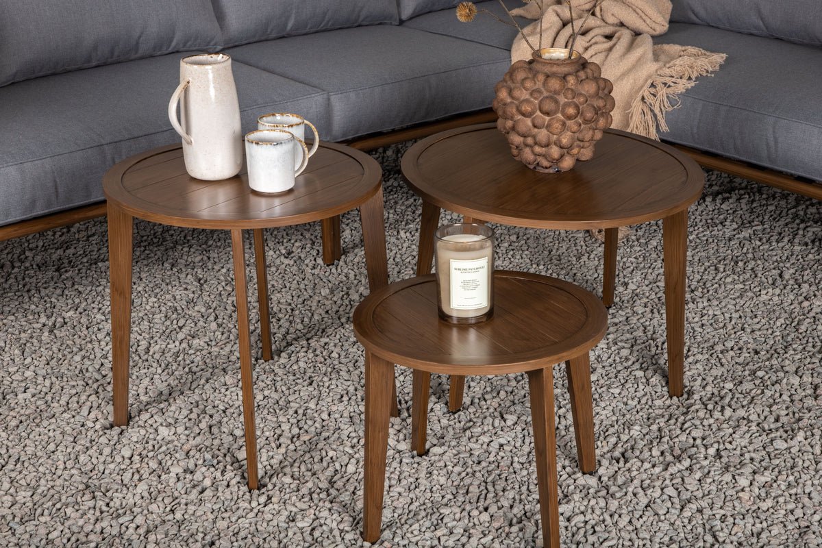Luxusbetten24 Xenia Garten Loungeset Outdoor Komplett‑Set – Stahl, Grau/Braun