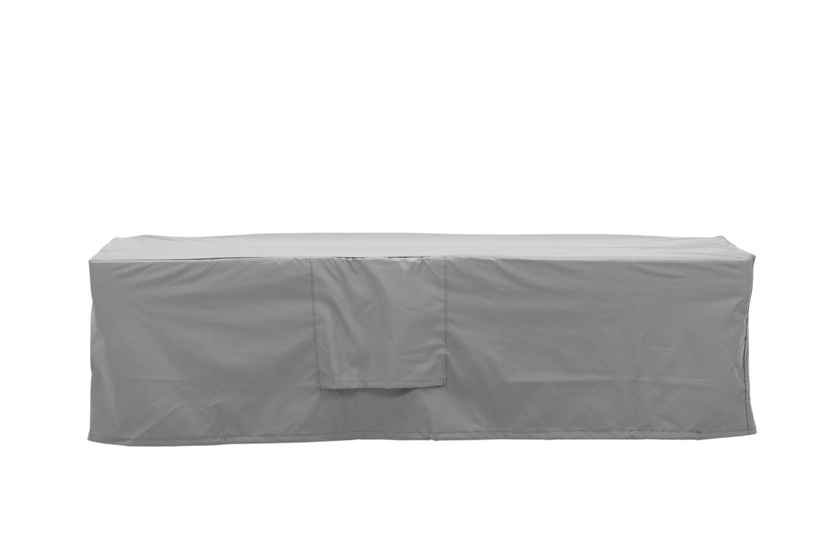 Luxusbetten24 Azura Gartenmöbelabdeckung Grau Polyester Outdoor 180x50x60 cm