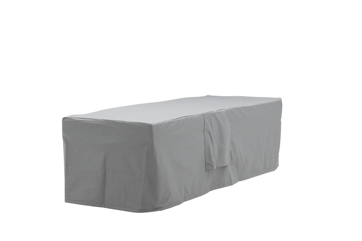 Luxusbetten24 Azura Gartenmöbelabdeckung Grau Polyester Outdoor 180x50x60 cm