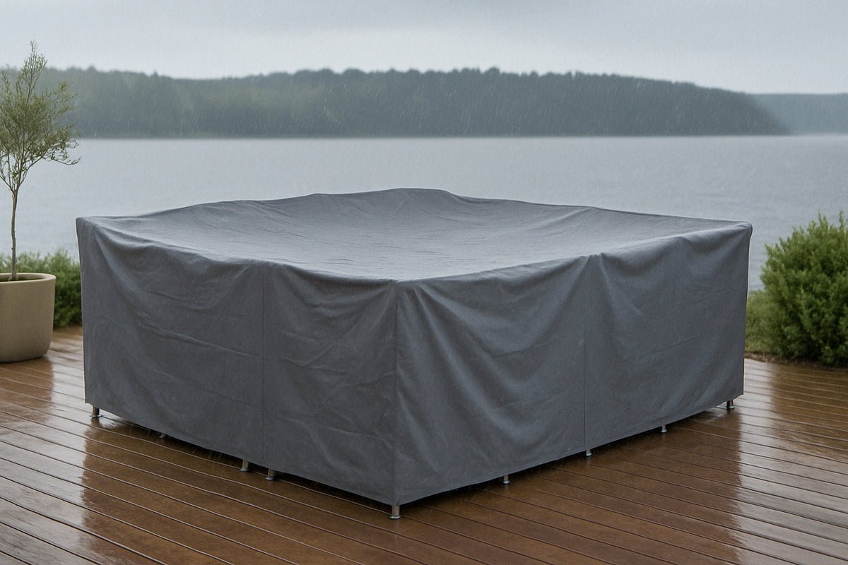 Luxusbetten24 Vasi Gartenmöbel-Abdeckung, Wasserdicht, Grau für Outdoor