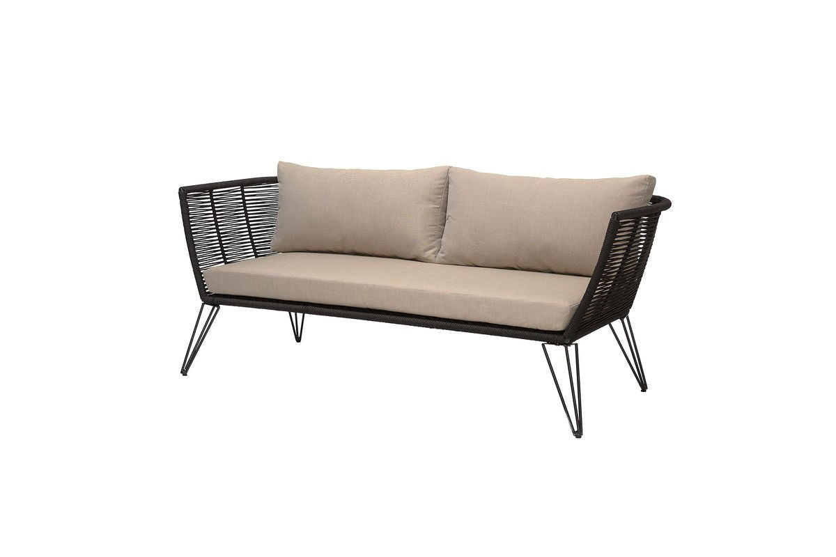 Garten Outdoor Sofa Hugh – Metall Mit Handgeflochtener Kordel