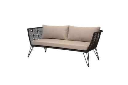 Garten Outdoor Sofa Hugh – Metall Mit Handgeflochtener Kordel