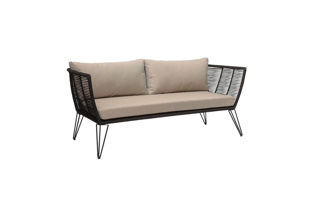 Garten Outdoor Sofa Hugh – Metall Mit Handgeflochtener Kordel