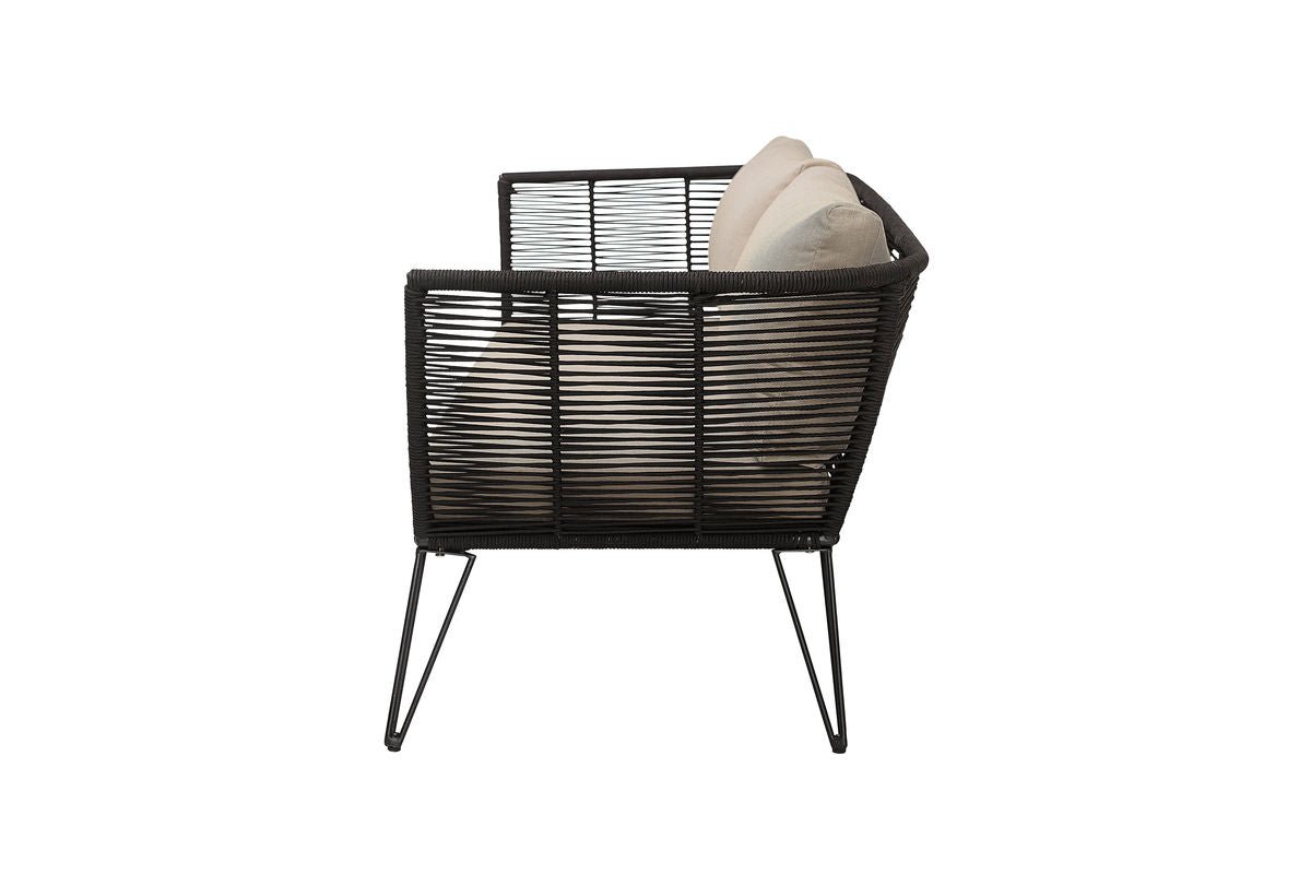 Garten Outdoor Sofa Hugh – Metall Mit Handgeflochtener Kordel