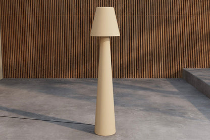 Garten Stehlampe Kavira – Hohes Konisches Design in Beige