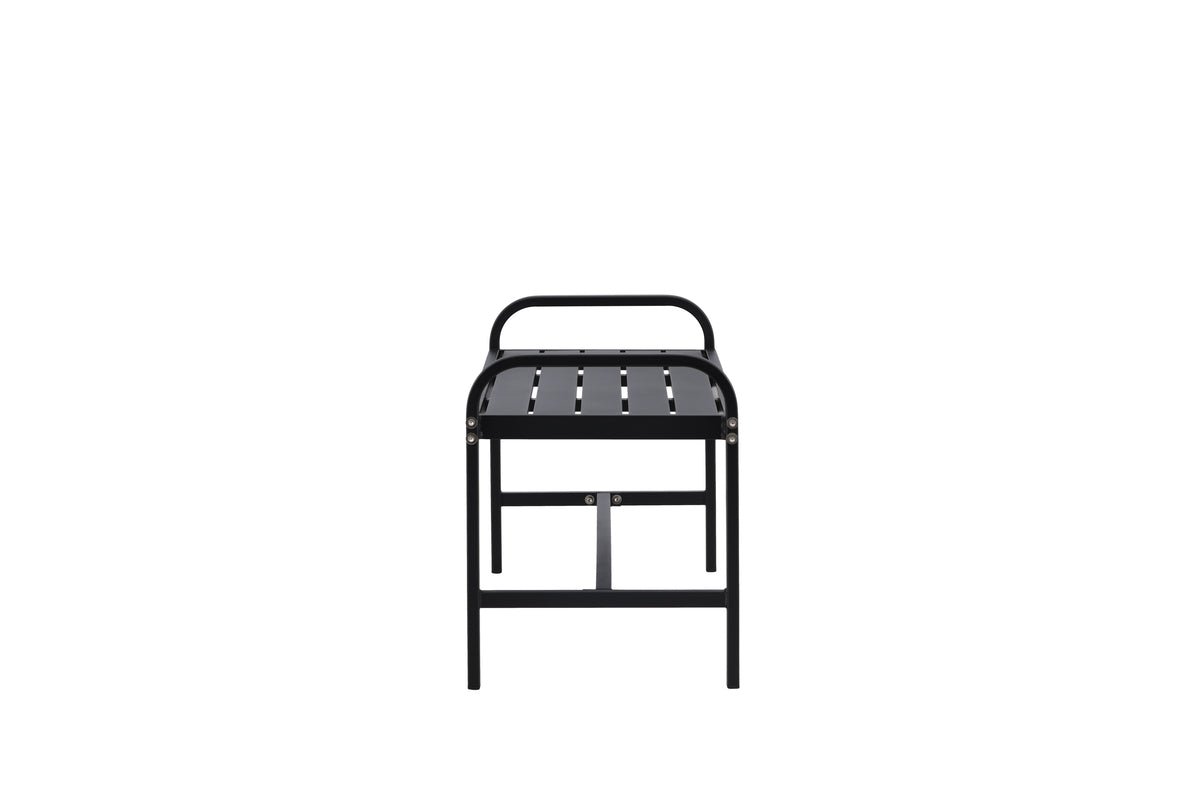Luxusbetten24 Gartenbank Cäsar Aus Robustem Schwarzem Aluminium Schwarz