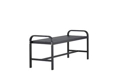 Luxusbetten24 Gartenbank Cäsar Aus Robustem Schwarzem Aluminium Schwarz