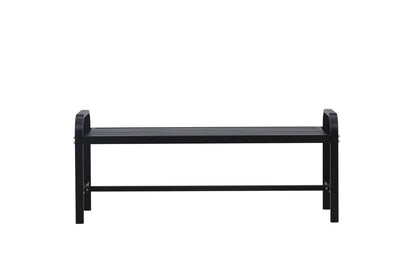 Luxusbetten24 Gartenbank Cäsar Aus Robustem Schwarzem Aluminium Schwarz