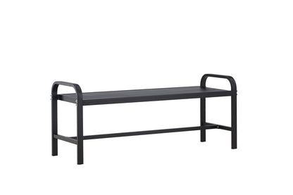 Luxusbetten24 Gartenbank Cäsar Aus Robustem Schwarzem Aluminium Schwarz
