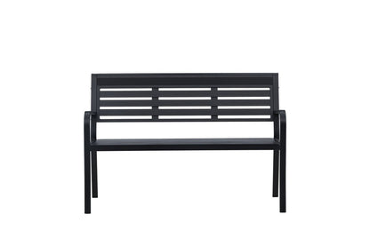 Luxusbetten24 Gartenbank Mineral Schwarze Aluminiumbank Mit Zeitlosem Design