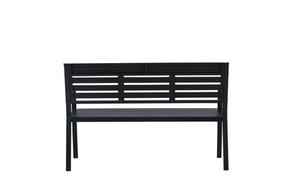 Luxusbetten24 Gartenbank Mineral Schwarze Aluminiumbank Mit Zeitlosem Design