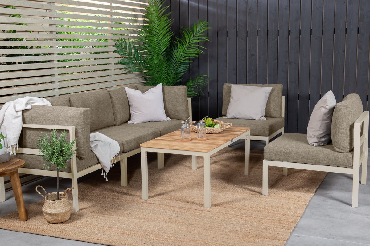Borelio Gartenbank Modul – Beige Oder Braun, Aluminium Outdoor