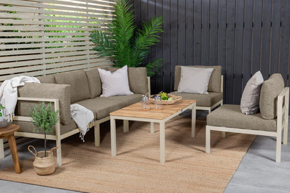 Borelio Gartenbank Modul – Beige Oder Braun, Aluminium Outdoor