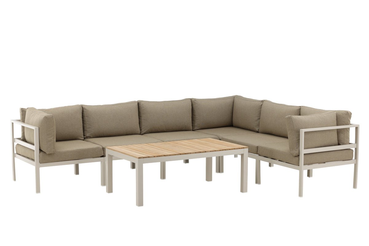 Borelio Gartenbank Modul – Beige Oder Braun, Aluminium Outdoor