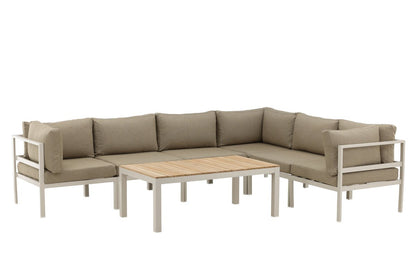 Borelio Gartenbank Modul – Beige Oder Braun, Aluminium Outdoor
