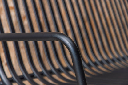 Luxusbetten24 Rover Gartenbank Aluminiumoptik Beige