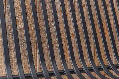 Luxusbetten24 Rover Gartenbank Aluminiumoptik Beige