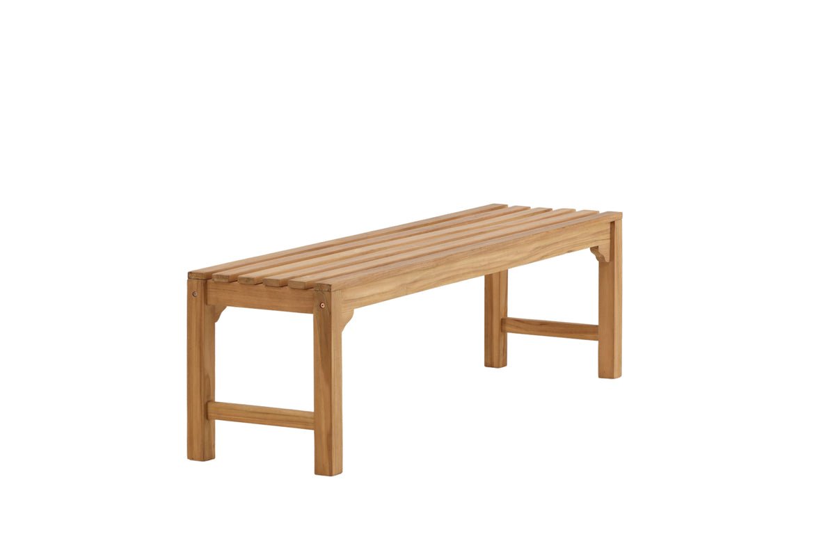 Luxusbetten24 Sassy Gartenbank Klassisches Teakholz Natur Outdoor Design
