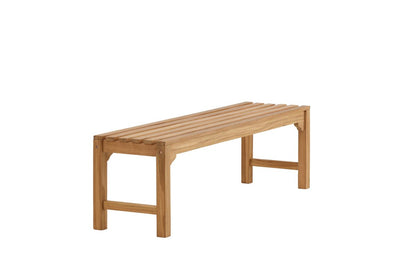 Luxusbetten24 Sassy Gartenbank Klassisches Teakholz Natur Outdoor Design