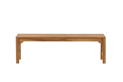 Luxusbetten24 Sassy Gartenbank Klassisches Teakholz Natur Outdoor Design