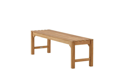Luxusbetten24 Sassy Gartenbank Klassisches Teakholz Natur Outdoor Design