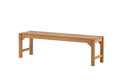 Luxusbetten24 Sassy Gartenbank Klassisches Teakholz Natur Outdoor Design
