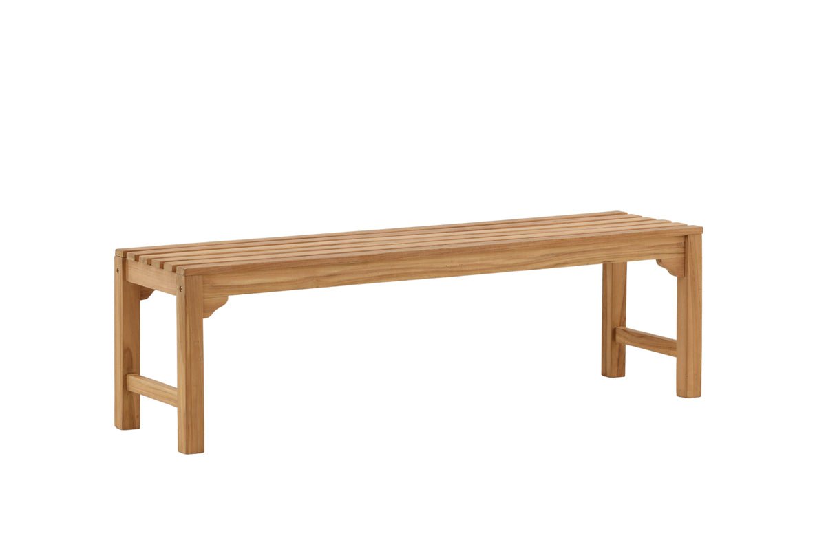 Luxusbetten24 Sassy Gartenbank Klassisches Teakholz Natur Outdoor Design