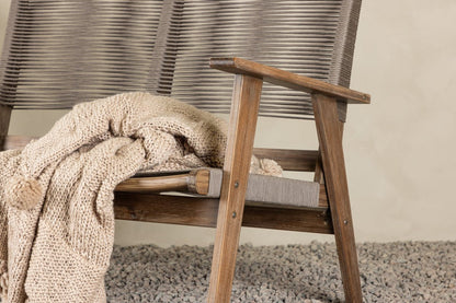 Luxusbetten24 Sofie Gartenbank Akazienholz Braun Outdoor