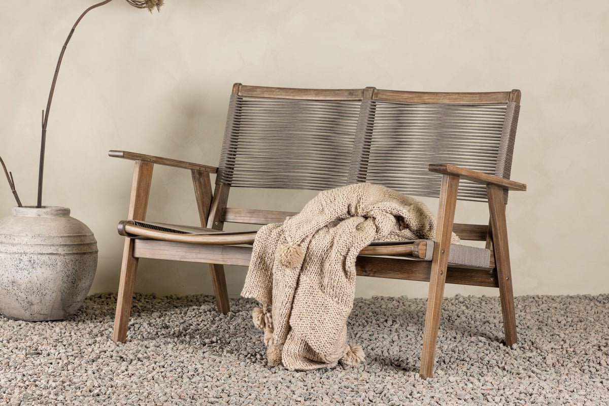 Luxusbetten24 Sofie Gartenbank Akazienholz Braun Outdoor