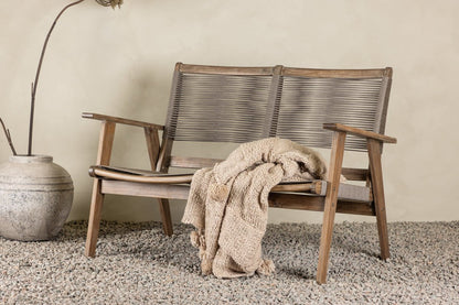 Luxusbetten24 Sofie Gartenbank Akazienholz Braun Outdoor