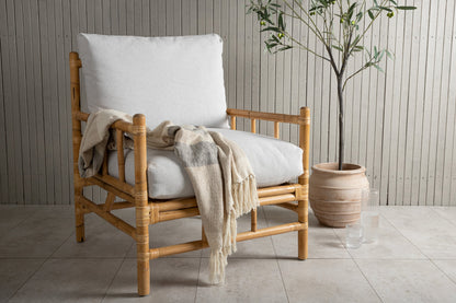 Luxusbetten24 Conny Gartenstuhl Rattan Naturoptik