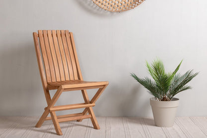 Luxusbetten24 Coral Gartenstuhl Klappstuhl aus Teakholz Natur Outdoor