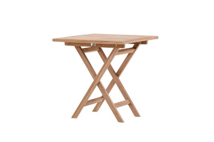 Luxusbetten24 Arvo Gartentisch, Quadratischer Café-Tisch aus Teakholz, Natur