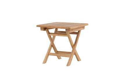 Luxusbetten24 Lino Quadratischer Café Gartentisch, Massives Teakholz, Natur