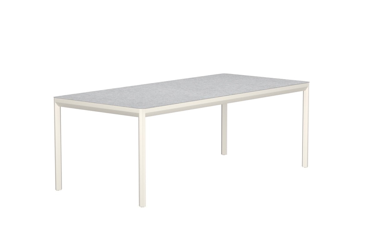 Luxusbetten24 Noreya Gartentisch rechteckig groß mit Keramikglasplatte, Beige