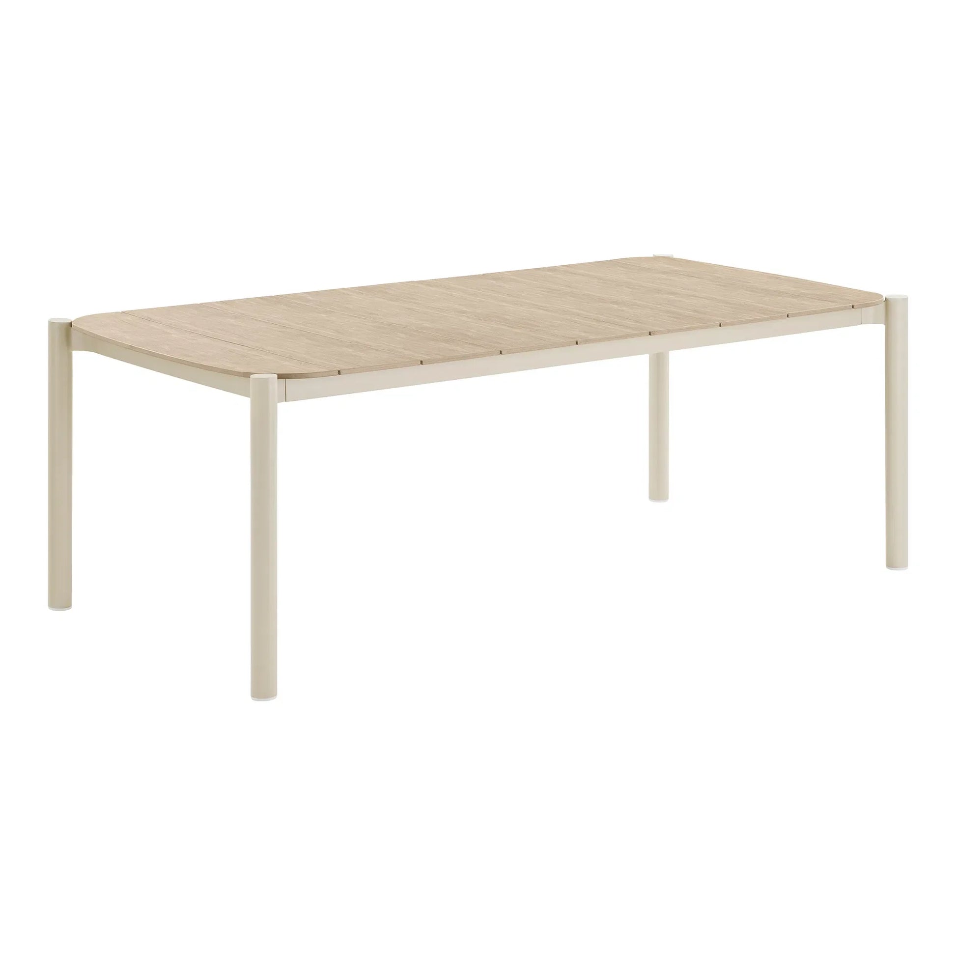 Luxusbetten24 Solvane Gartentisch Rechteckig Outdoor 180cm Robust Sand/Natur